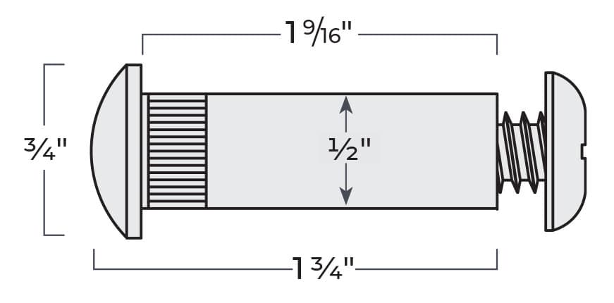 Zinc Plated Steel Fire Door Thru-Bolts